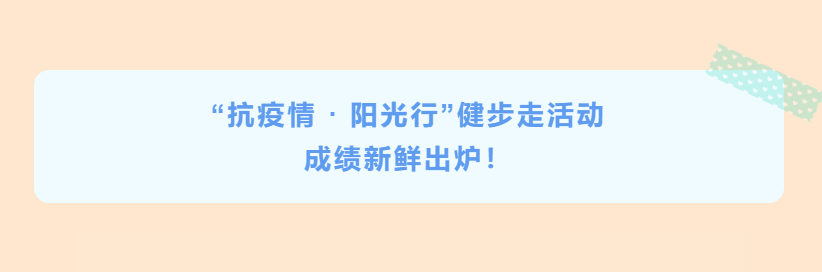 公司“抗疫情 · 陽光行”健步走活動(dòng)成績新鮮出爐！